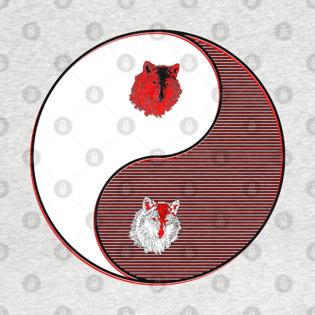 yin yang balance harmony design eastern philosophy wolf by 4rpixs